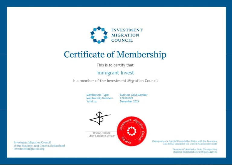 Certificate of Membership