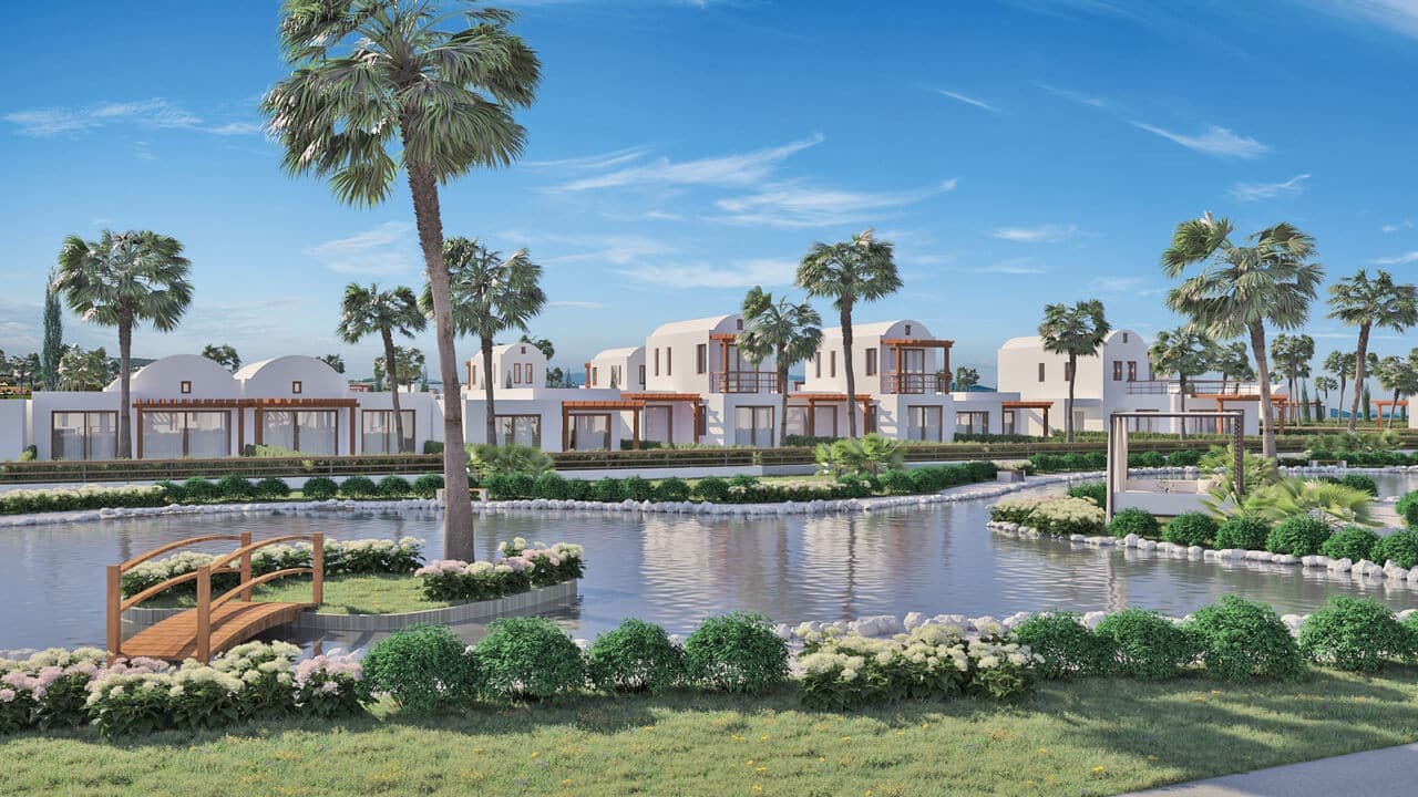 Villas in a gated complex with a landscaped park near the sea 1