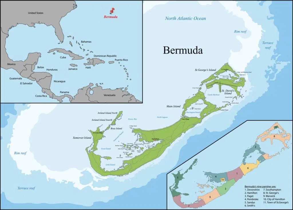 Bermuda on the map