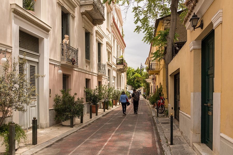 Property investment in Greece: a street in Athens