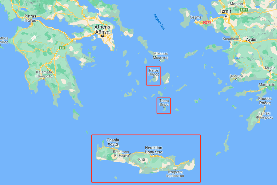 Residence permit in Greece for the purchase of real estate: Paros, Santorini and Crete on the map